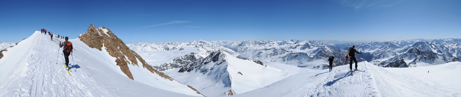 Venter Skirunde - am Gipfelgrat der Weisskugel | 