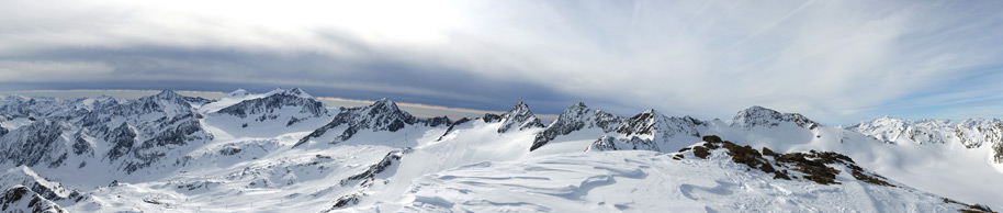 Gipfelpanorama am Hinteren Daunkopf - Stubaier Alpen | 